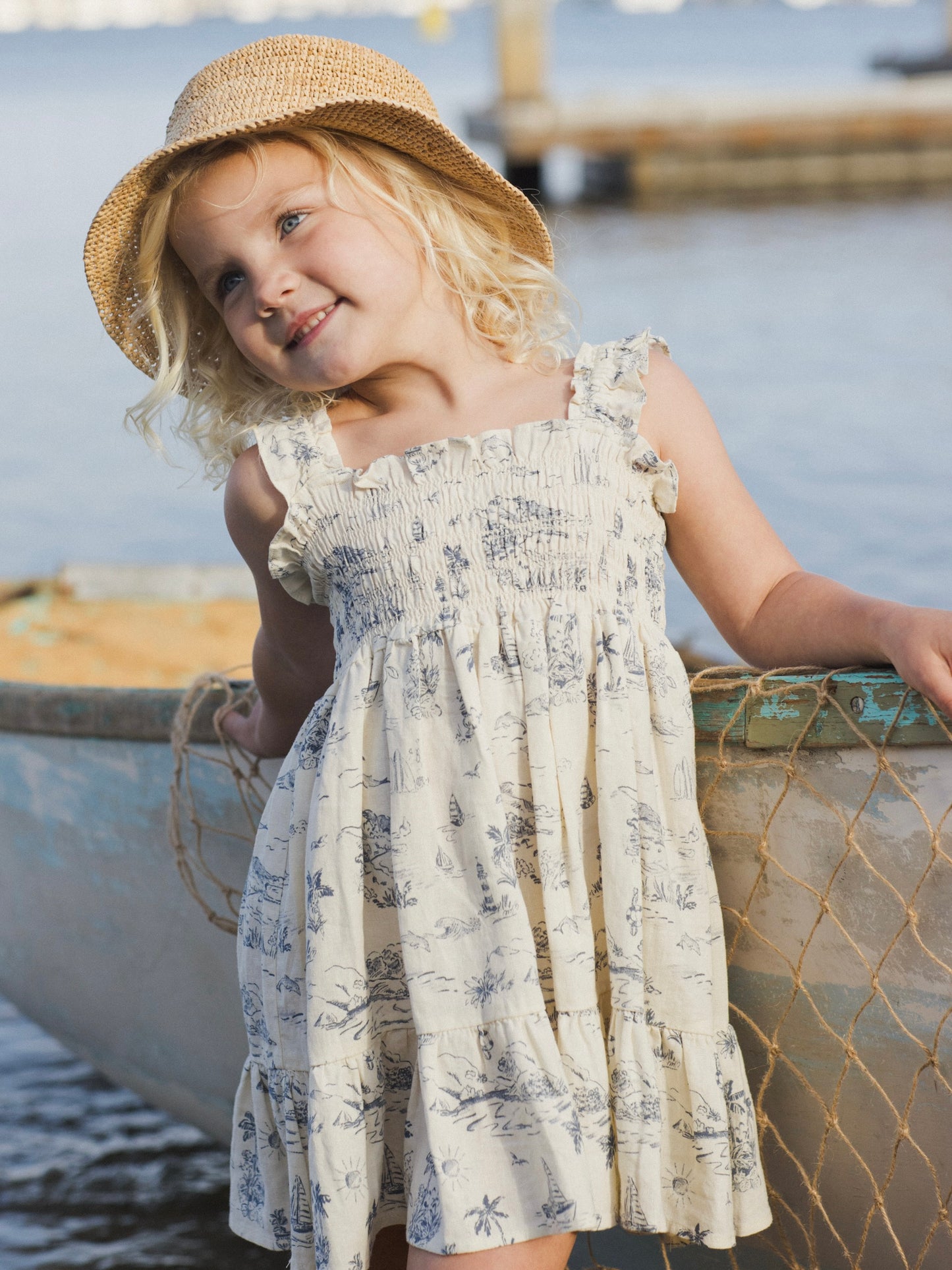 Ocean Toile Sutton Dress