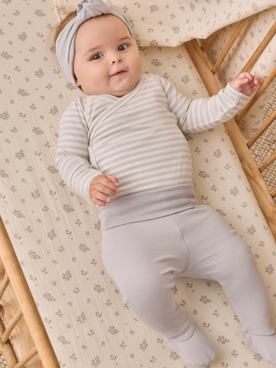 Cloud Stripe Side Snap Bodysuit + Pant Set