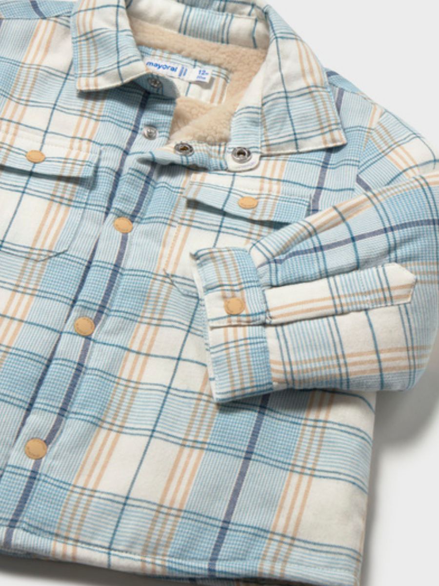 Blue Sherpa Lined Shirt