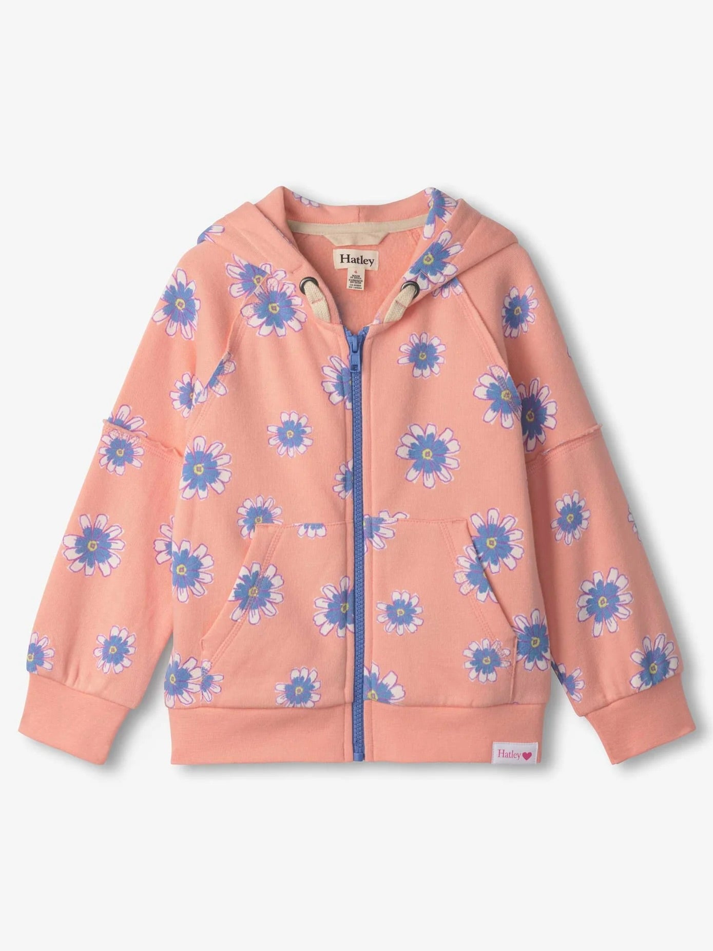 Doodle Daisy Raw Edged Hoodie