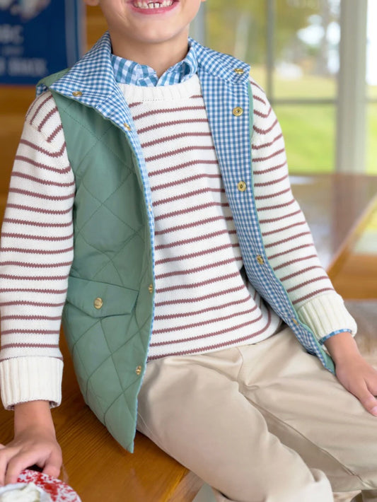 Palmetto Pearl & Gray Bay Brown Isaac's Sweater