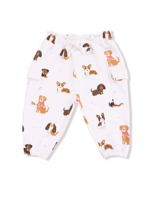 Pink Best Friend Dogs Terry Cargo Pants