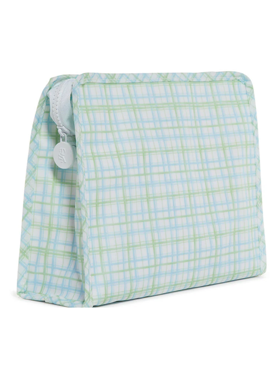 Classic Green Plaid Roadie Pouch - Large