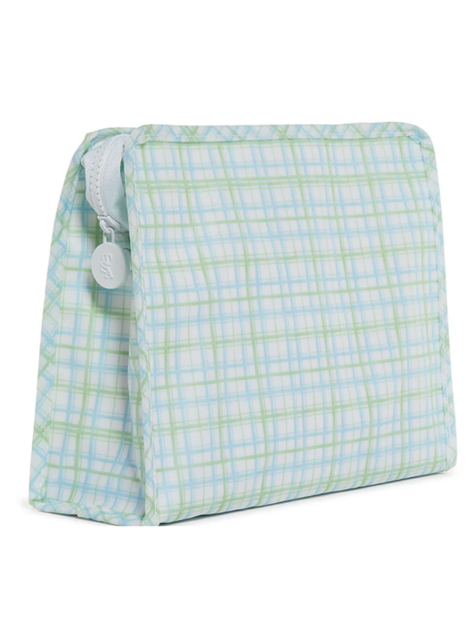 Classic Green Plaid Roadie Pouch - Large