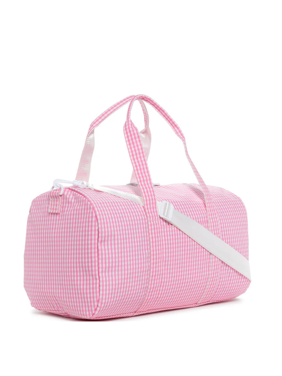 Pink Gingham Weekender Duffel Bag