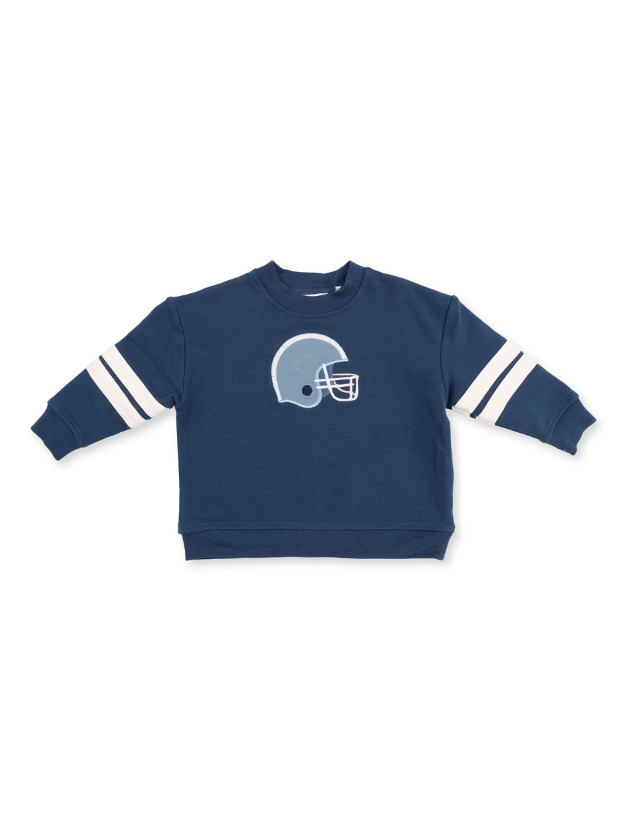 Football Helmets Drop Sleeve Sweatshirt