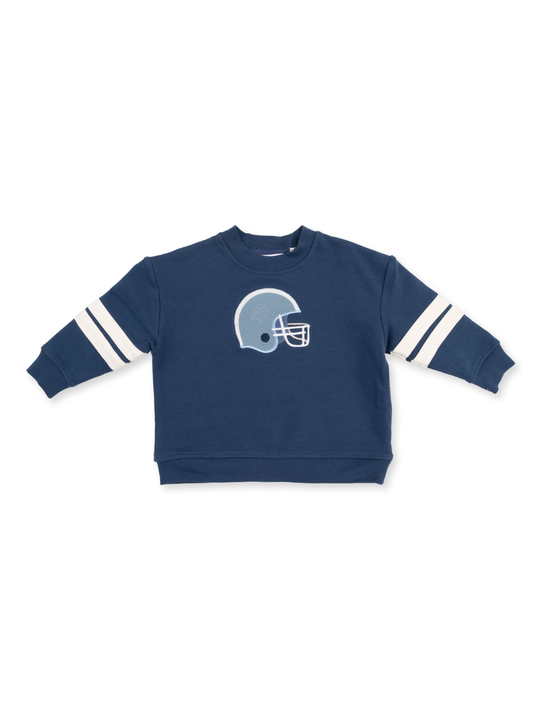 Football Helmets Drop Sleeve Sweatshirt