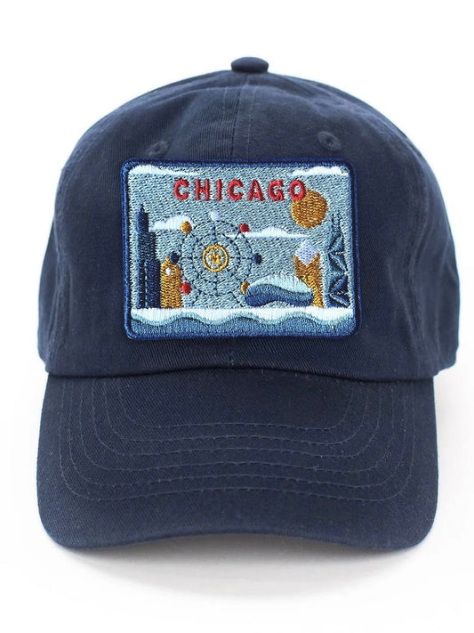 Chicago Postcard Baseball Hat - Navy