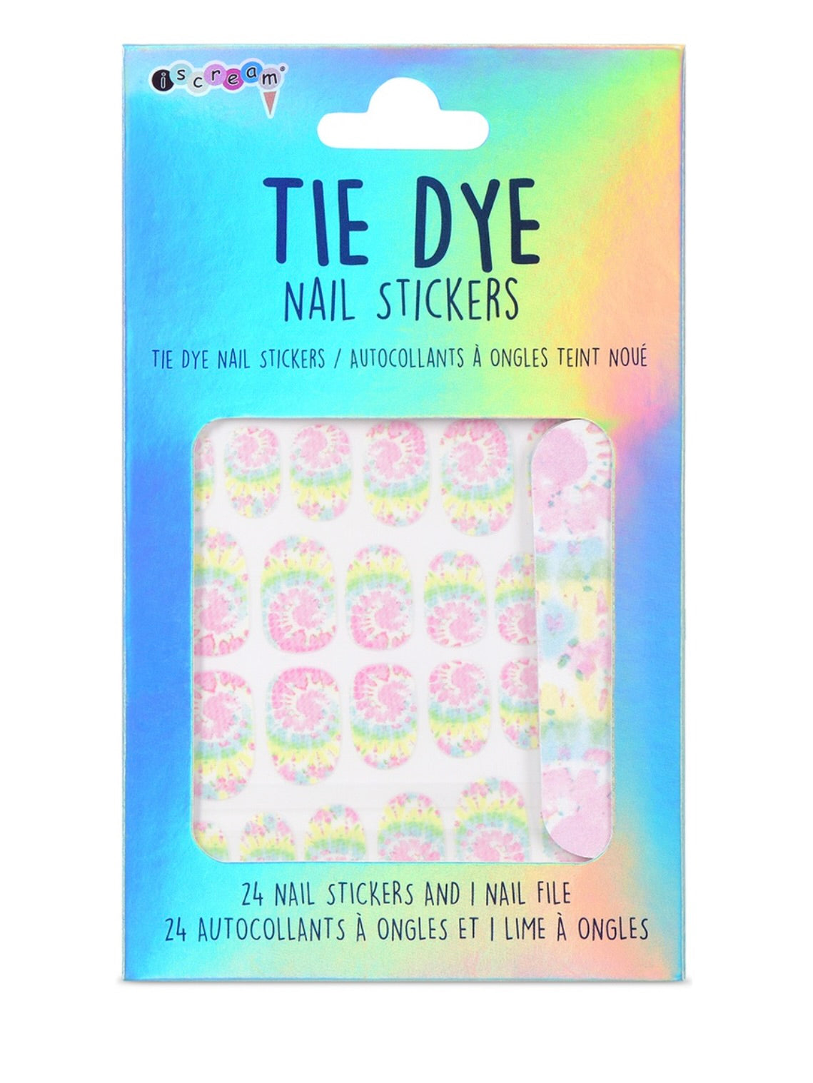 Tie Dye Nail Stickers and Nail File