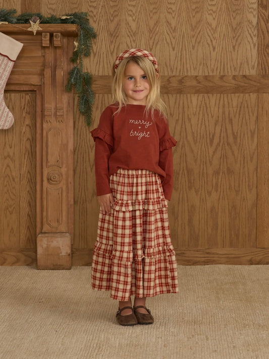 Ruby Merry + Bright Ruffle Long Sleeve Tee