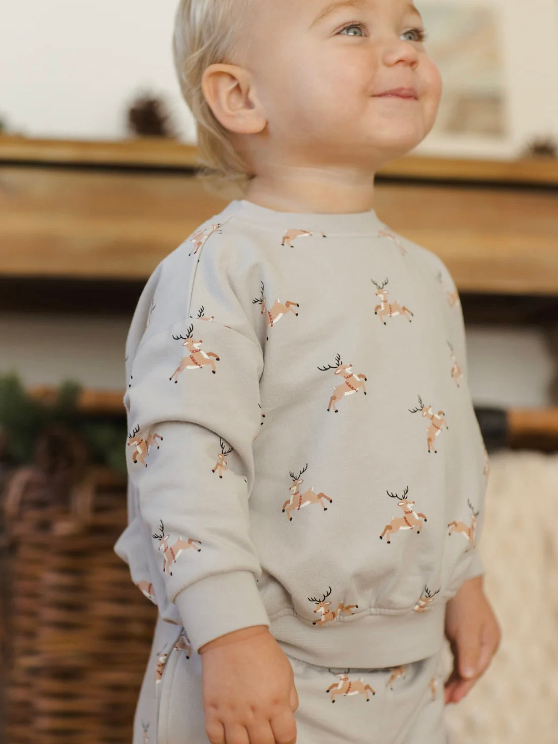 Frost Reindeer Relaxed Fleece Sweatshirt