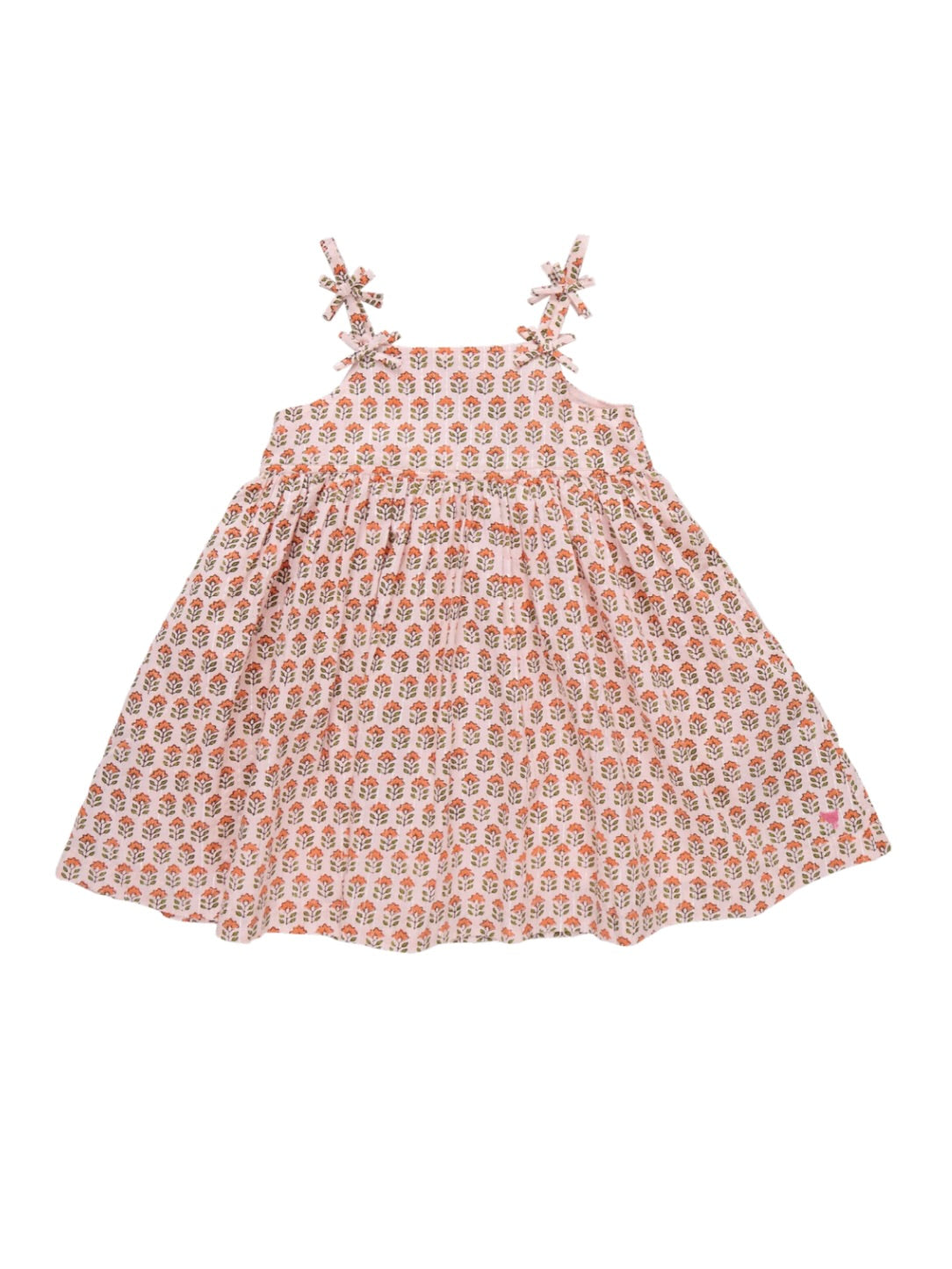 Pink Prairie Block Print Tia Dress