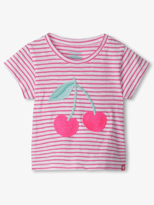 Cherry Stripes Graphic Tee