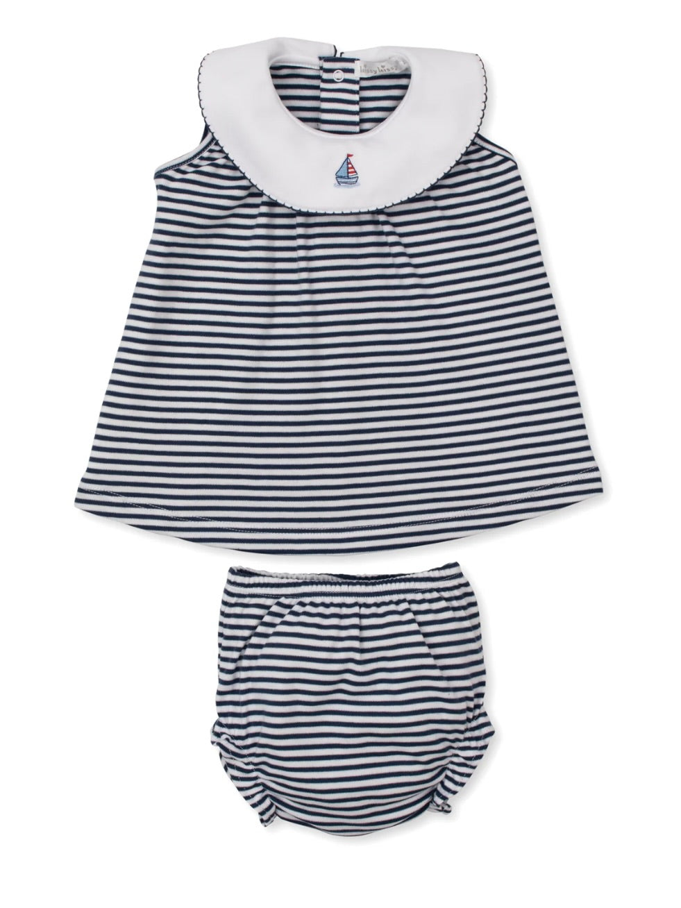 Stripe Dress Set - Navy