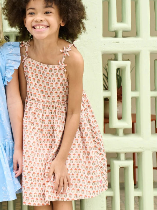 Pink Prairie Block Print Tia Dress
