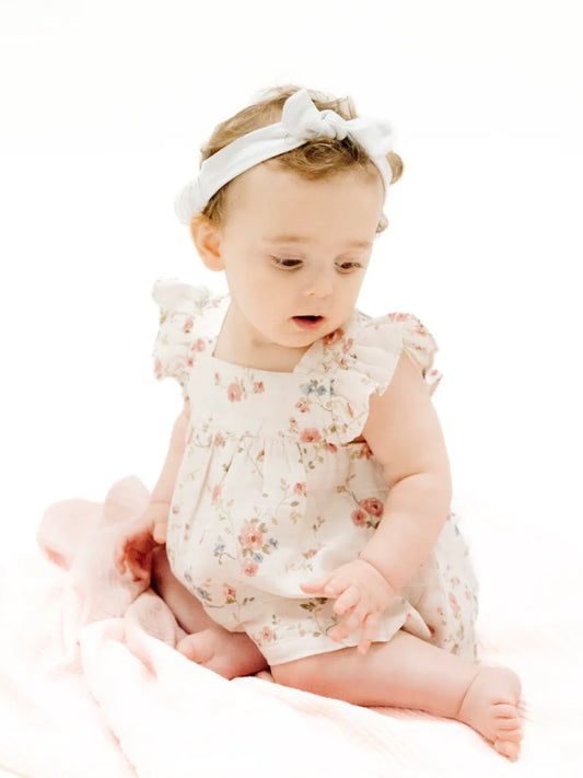 Climbing Roses Pinafore + Diaper Cover