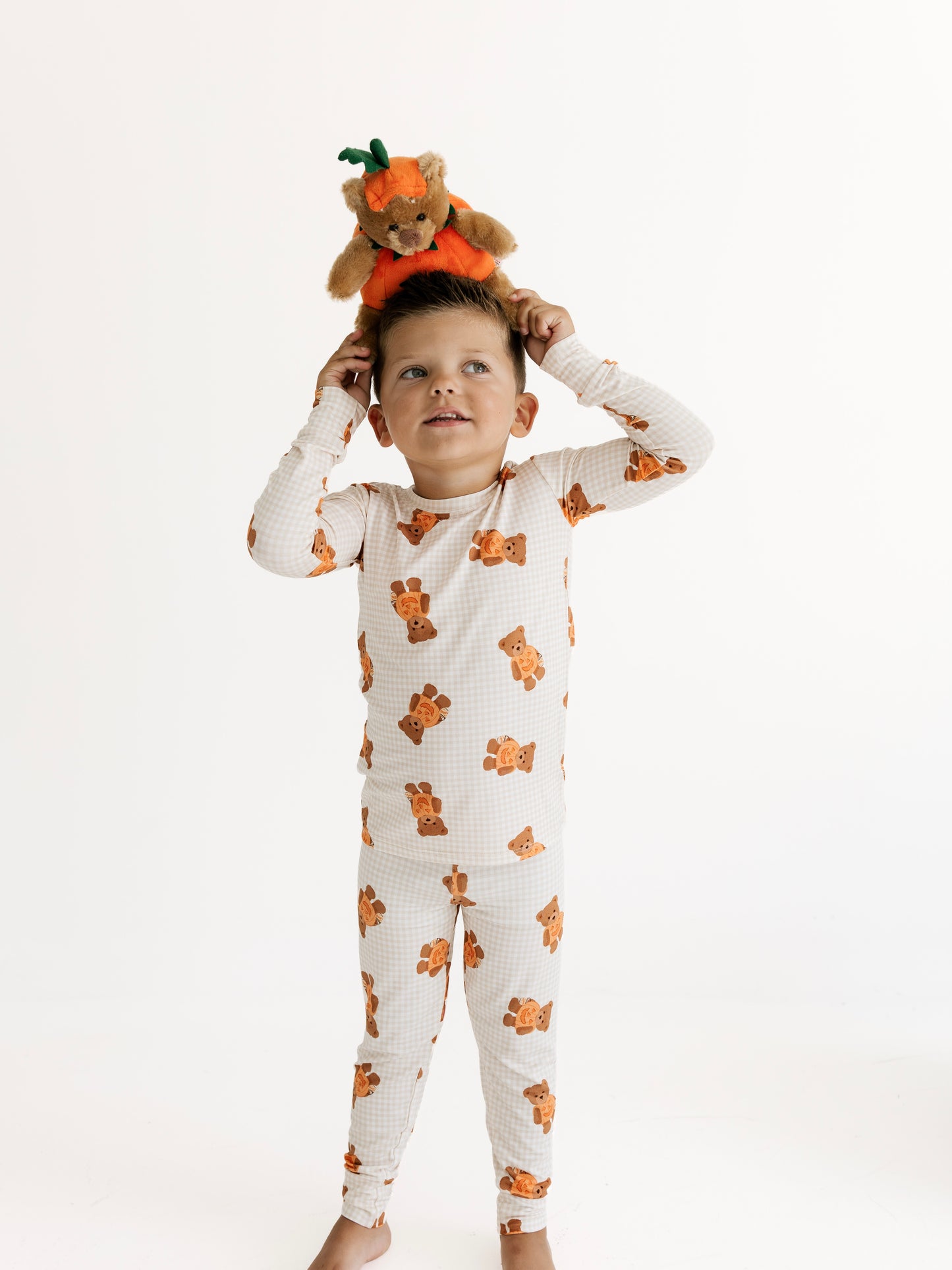 Gingham Little Boo Bear Pajama Set