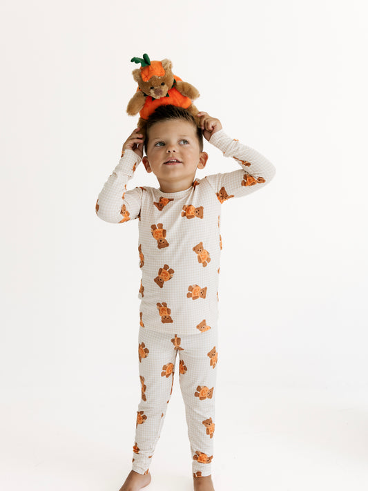 Gingham Little Boo Bear Pajama Set