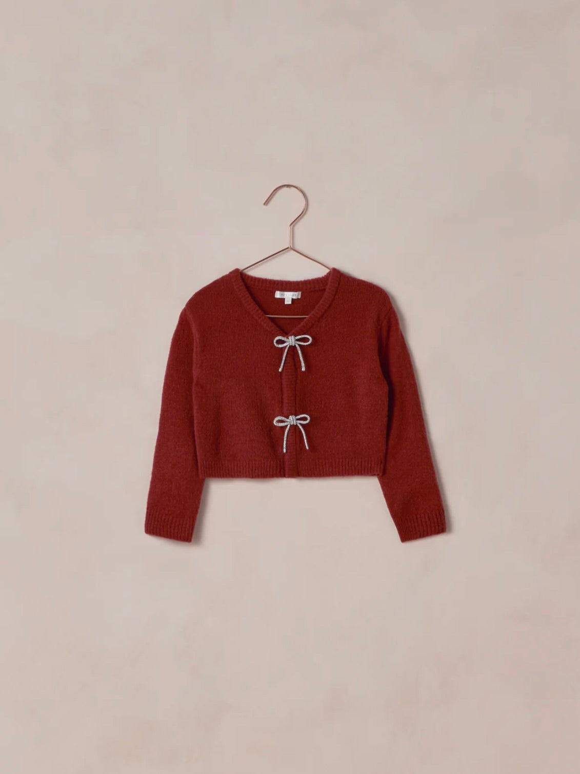 Bow Cardigan - Ruby