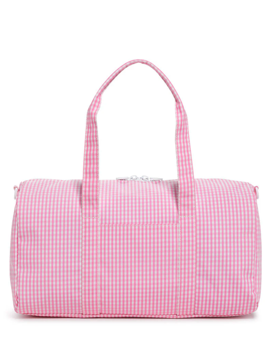 Pink Gingham Weekender Duffel Bag
