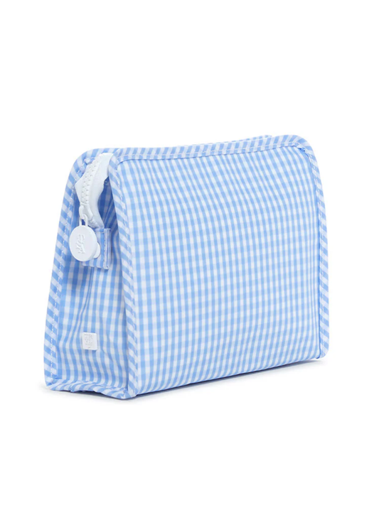 Gingham Sky Roadie Pouch - Medium