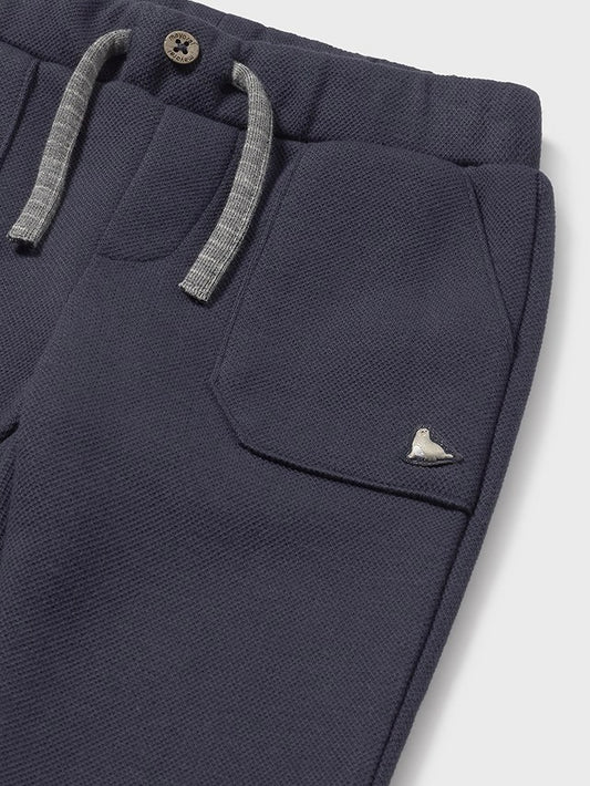 Knit Baby Drawstring Pant - Navy