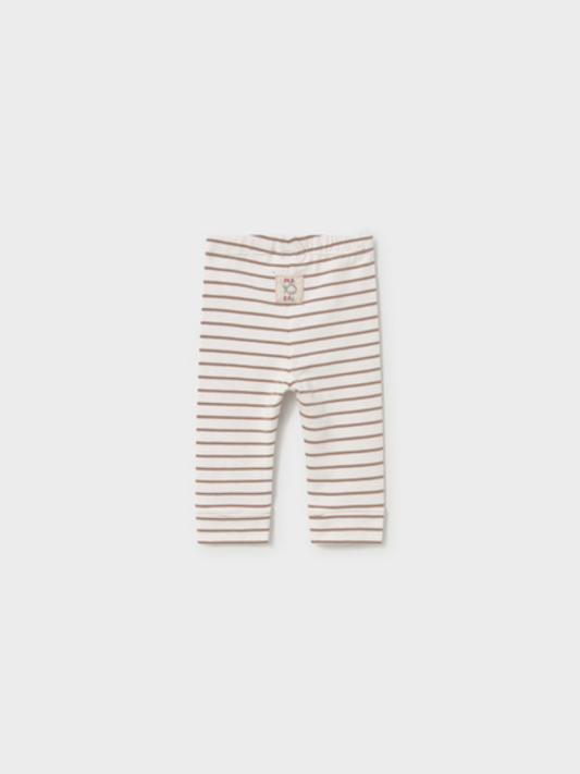 Cream Stripe Leggings