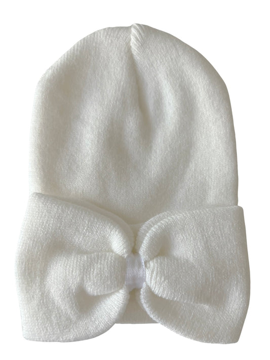 Baby's First Hat - Warm White Bow