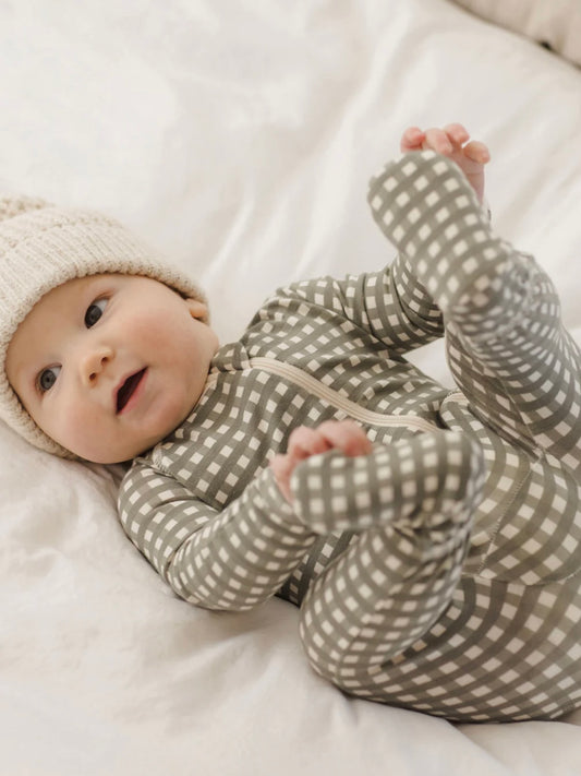 Forest Check Bamboo Footie