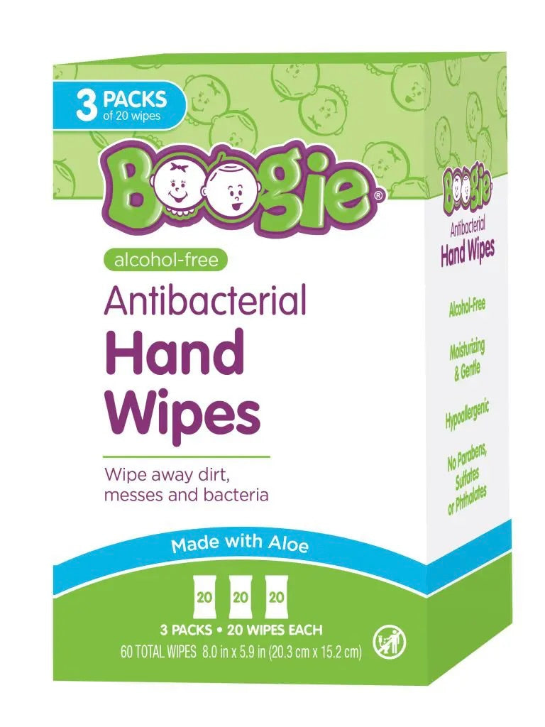 Boogie Hands Individual Antibacterial Hand Wipes