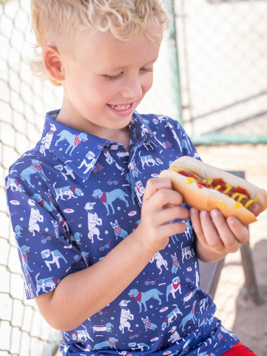 Yankee Doodle Dogs Polo Short Sleeve Shirt