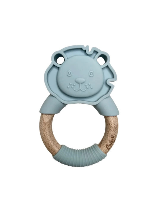 Lion Silicone Teether - Powder Blue
