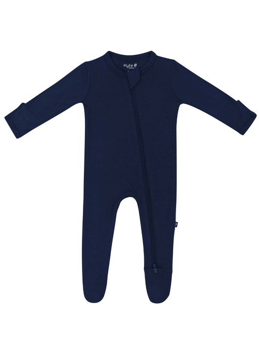 Kyte Baby Zippered Bamboo Footie- Navy