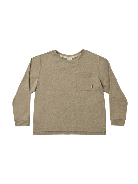 Heathered Olive Long Sleeve Pocket Tee