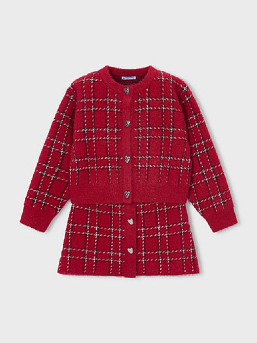 Red Skirt Set