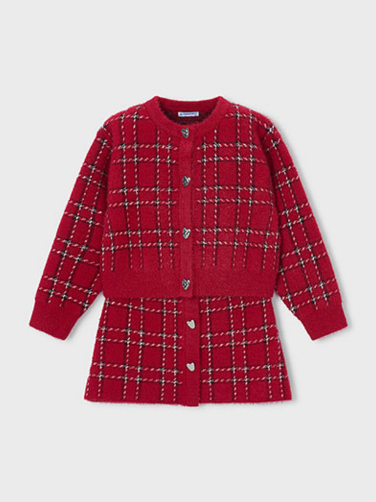 Red Skirt Set