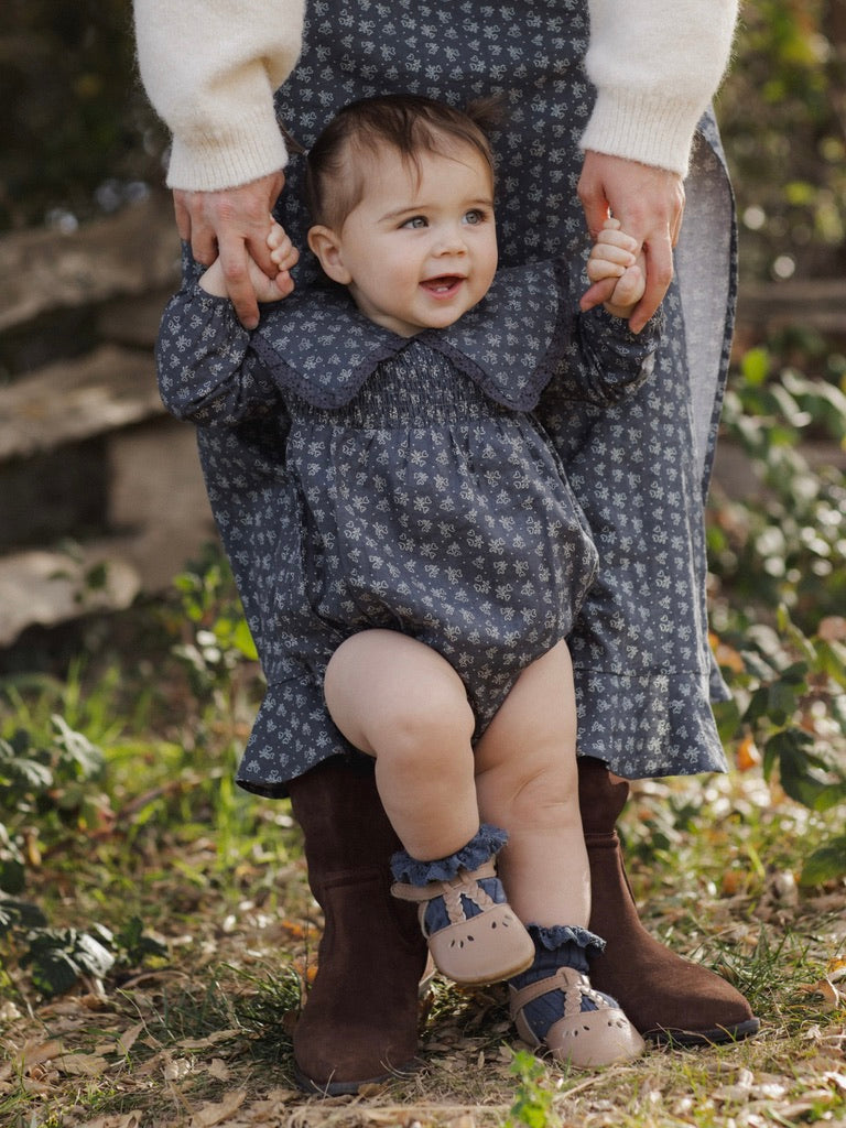 Midnight Heart Ditsy Fern Romper