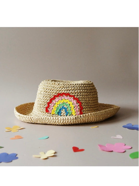 Rainbow Straw Sunhat