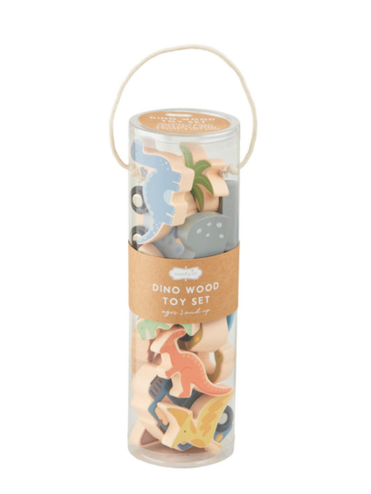 Wooden Dino Toy Set