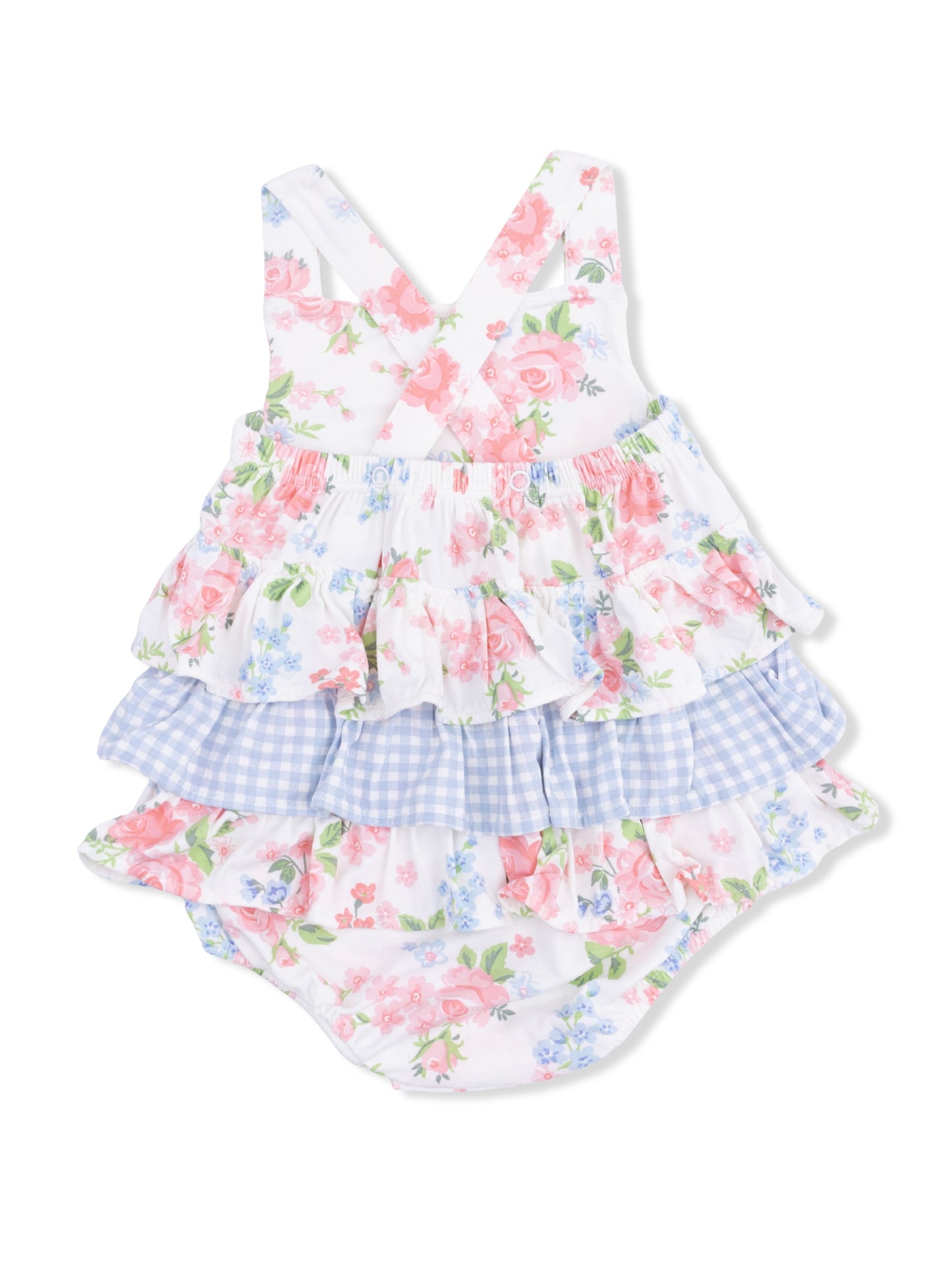 Cute Little Roses Ruffle Sunsuit