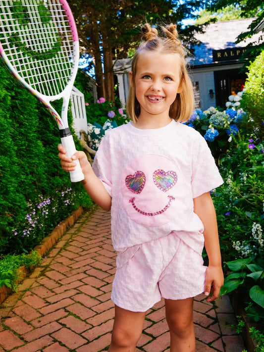 Emoji Sparkly Short Set
