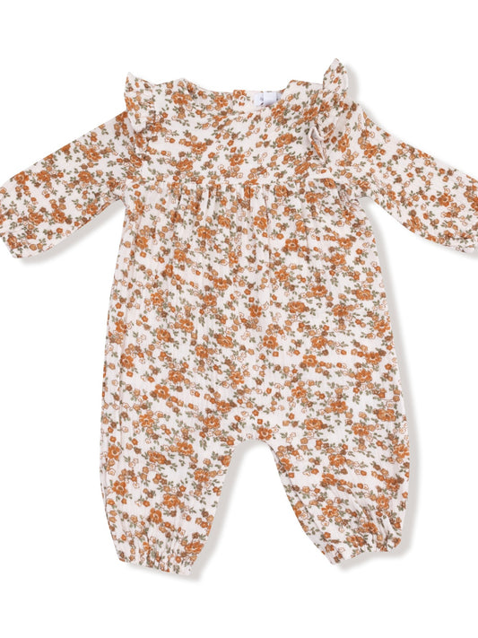 Prairie Calico Ruffle Sleeve Romper