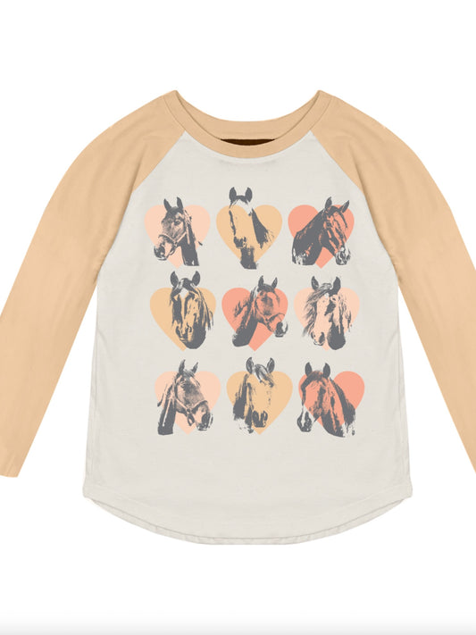 Wild Horses Raglan Tee