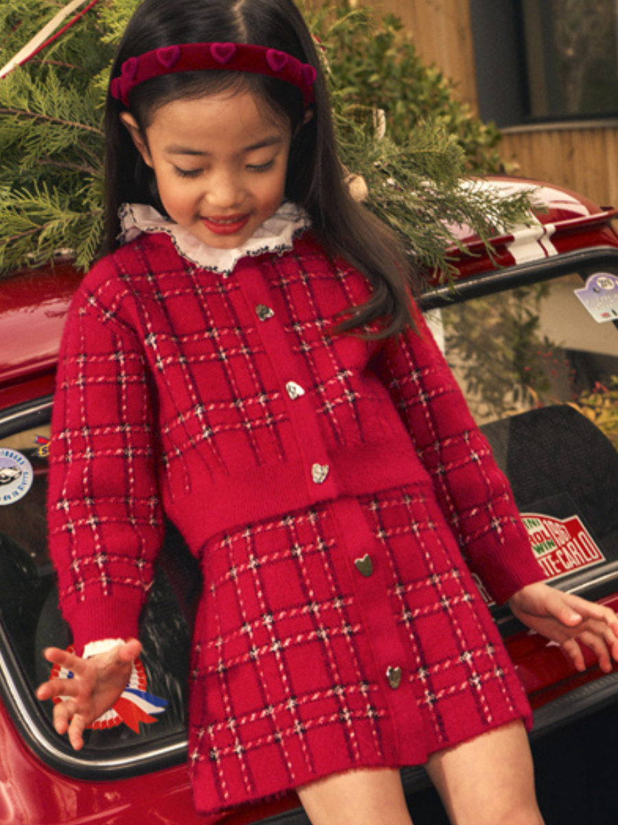 Red Skirt Set