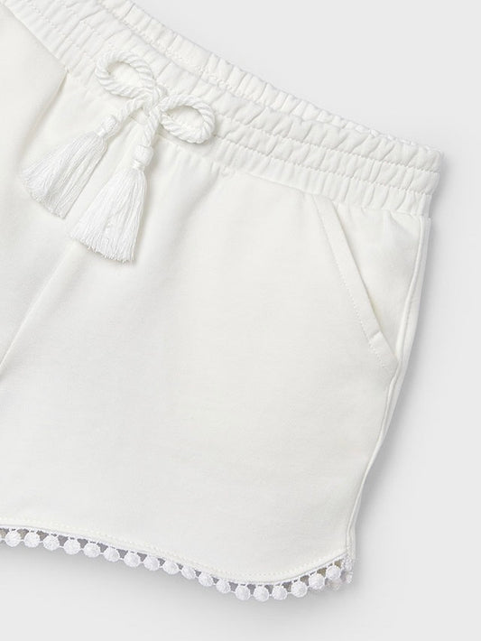 White Chenille Shorts