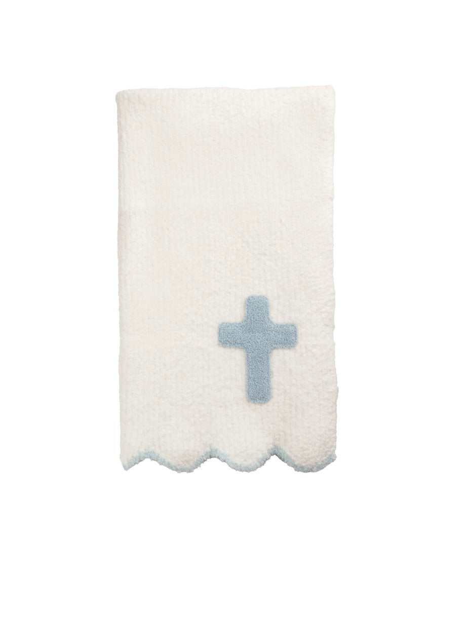 Blue Cross Chenille Blanket