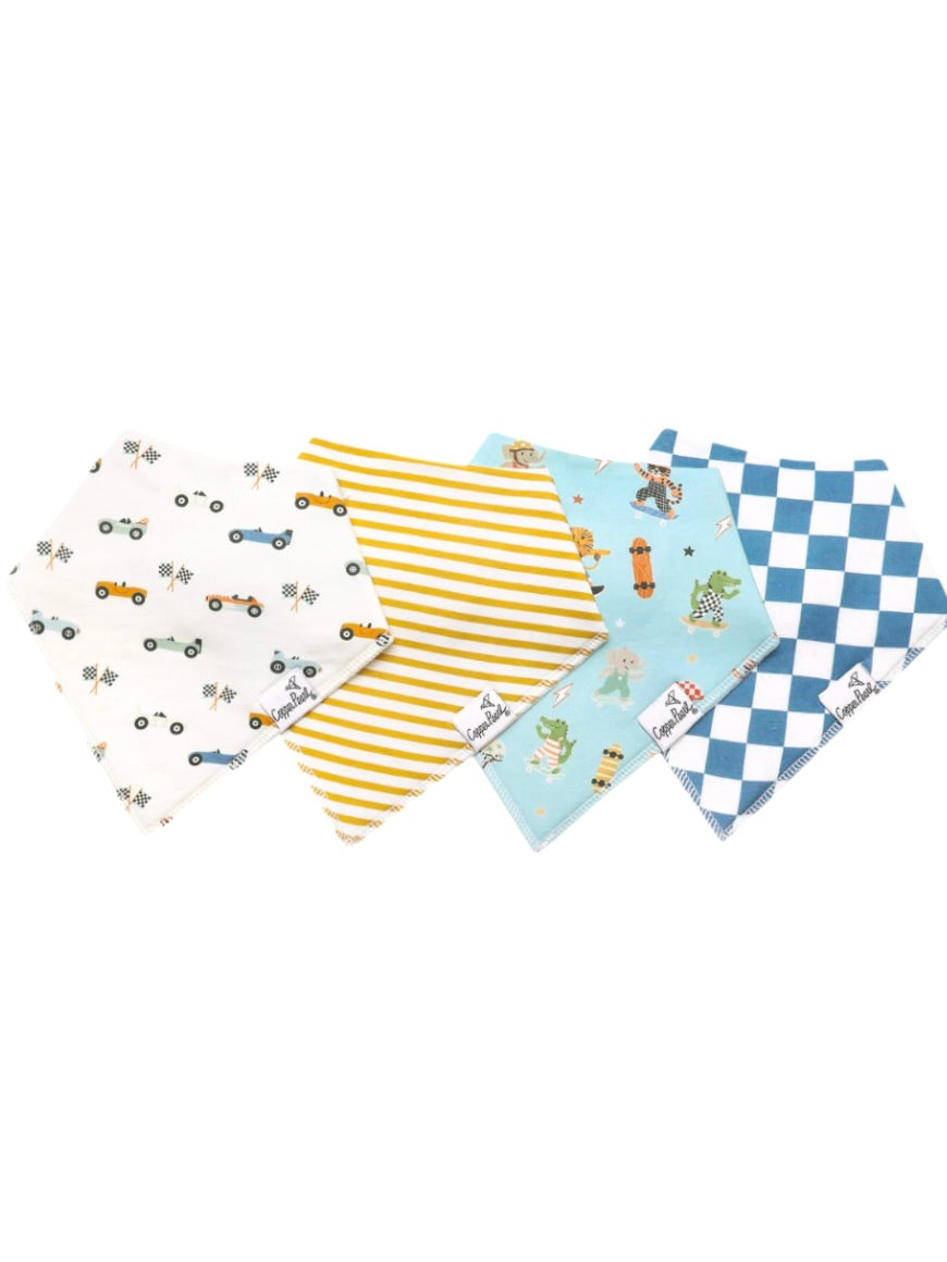 Bandana Bib Set 4 Pack - Speedster