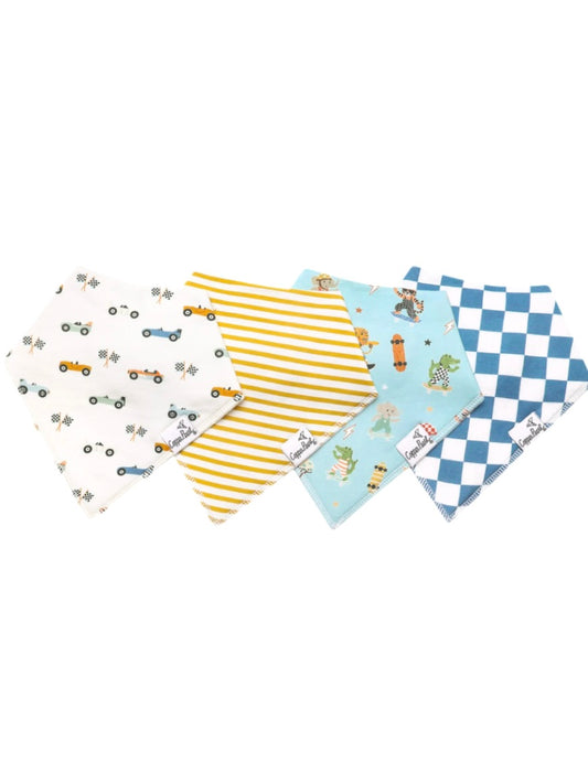 Bandana Bib Set 4 Pack - Speedster