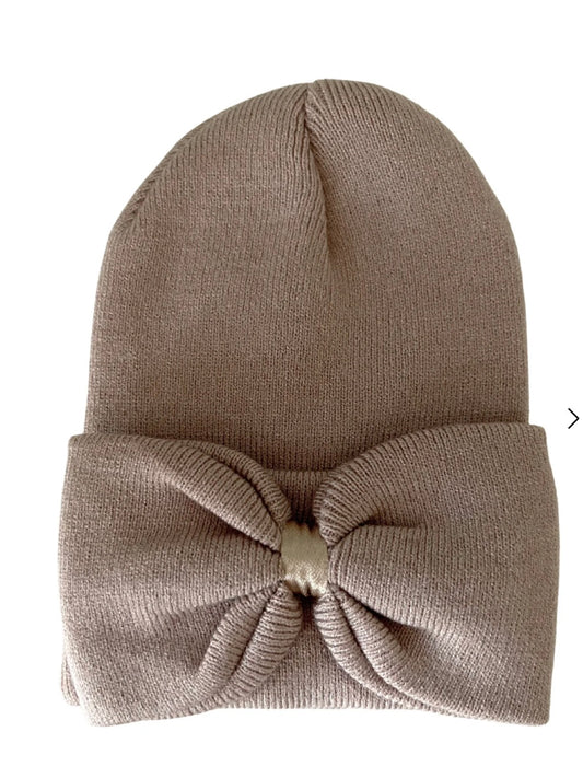 Baby's First Hat - Tan Bow