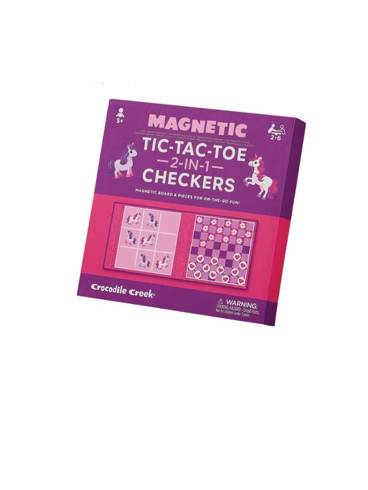 Magnetic Game - Tic Tac Toe & Checkers Unicorn